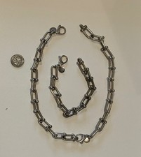 Set bracciale/collana bronzo placcato argento Dyadema