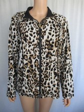 Chico's Zenergy Jacket Large Size 2 Animal Print Full Zip Polyester Spandex