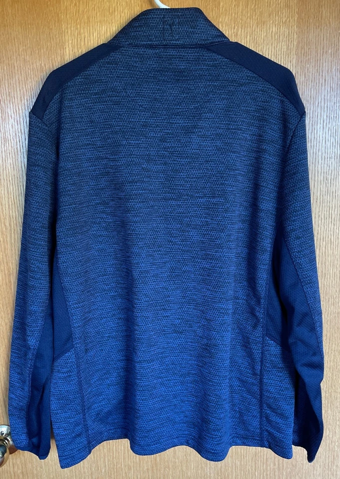 Jaqueta de lã PGA Tour Golf 2 tons zíper completo tamanho grande casaco urze - Imagem 2 de 4