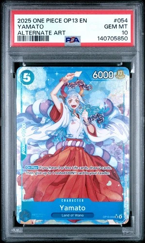 One Piece - OP13-054 - Yamato - Alternate Art - PSA 10