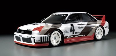 Tamiya TT-02 Audi 90 quattro 1:10 RC Auto Bausatz vorlackiert mit 4WD System