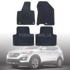 2013-2018 For Hyundai Santa Fe Sport Replacement Velour Floor Mats Carpet Black