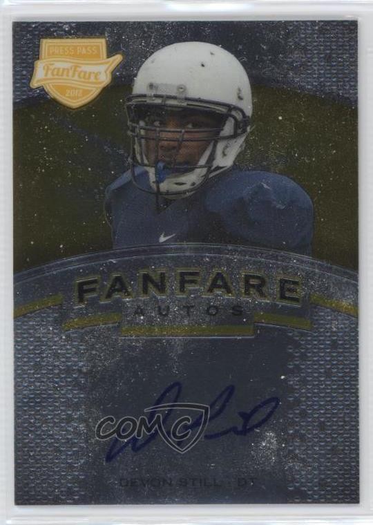 2012 Press Pass Fanfare Gold Devon Still #DS Rookie Auto RC 0g45