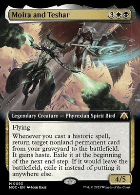 Moira and Teshar - Foil - Extended Art x1 NM Magic the Gathering 1x Commander Ma