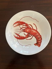 Red Lobster Soup Bowl Bareuther Waldsassen Bavaria Germany 7.75”. Wide 1.5” Deep