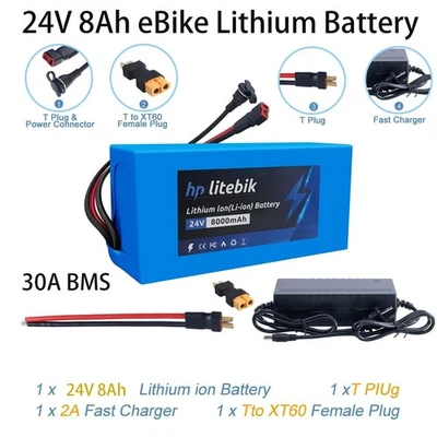 HELPDREA 24V Lithium Scooter Ebike Battery Electric Bicycle Bike e-bike Battery Pack BMS