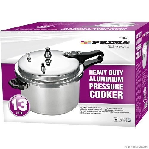 13L Aluminium Pressure Cooker - PRIMA OR ROYAL Brand-high pressure cooker
Opens in a new window or t