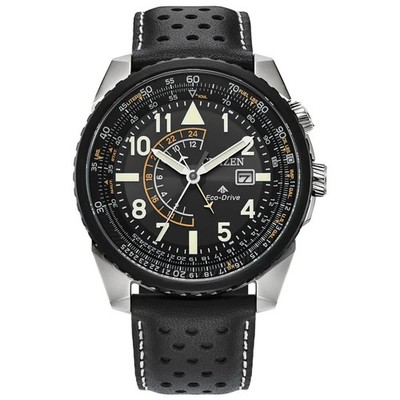 Citizen Eco-Drive Promaster Nighthawk Quartz Leather Band Watch BJ7137-07E NWOT