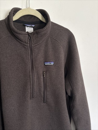 Patagonia Better Sweater 1/4 Zip Fleece Pullover Men Sz XL Brown Gorp Hiking - Picture 2 of 18