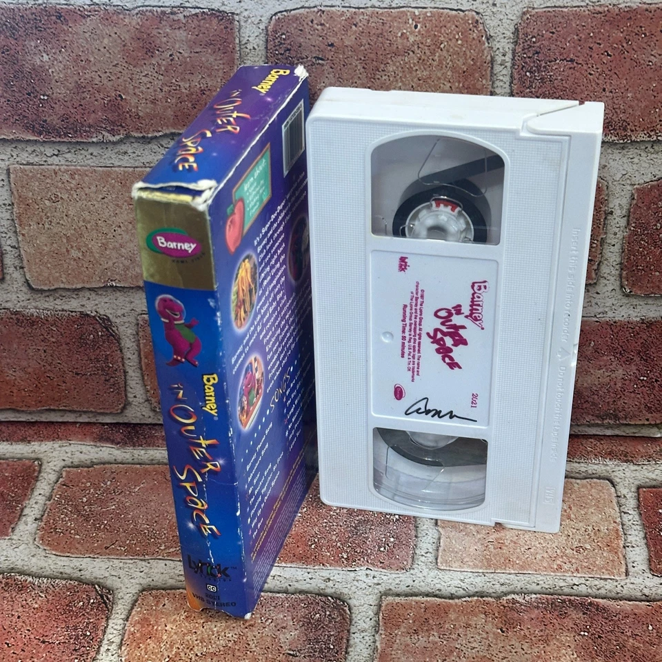 Barney In Outer Space VHS Used Classic Collection 1998 Purple Dinosaur Foto 3 de 3