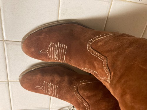 Wolverine 1974 Red Suede Cowboy Boot Women’s Sz 7.5 M Made in USA - Picture 10 of 23