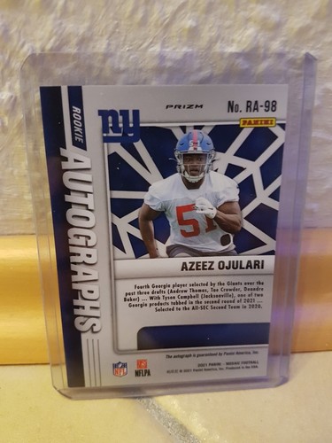 Azeez Ojulari Auto RC 2021 Panini Mosaic Philadelphia Eagles - Bild 2 von 2