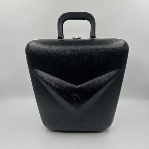 Vintage 1960’s Bowling Ball Bag Hard Clam Shell Carrying Case Black - Picture 3 of 17