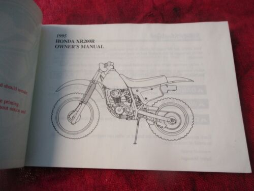 Honda Motorcycles 1995 XR200R Owner's Manual 120924 - Bild 3 von 8