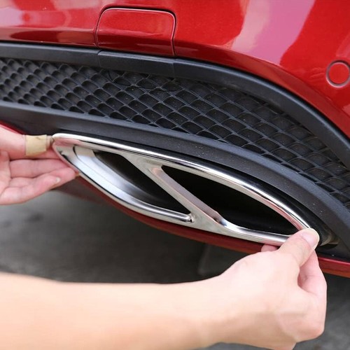 Dual Exit AMG-Style Sport Exhaust Tips Fit Mercedes GLC-Class X253 C253 16-19 - Picture 5 of 12