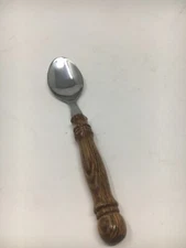 OLD HOMESTEAD Stainless Wood Handle TEA SPOON 5”