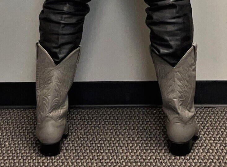 Dan Post Gray 918-12-84 All Leather Cowboy Boot with Leather  display picture 2