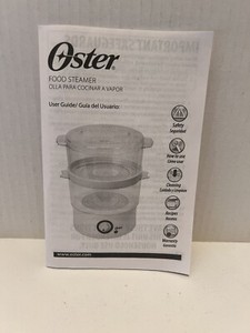 OSTER Double Tiered Food Electric Steamer Instructions ONLY 5 Qt CKSTSTMD5-W