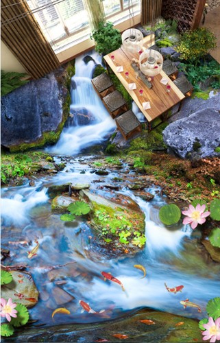 3D Scape Creek 83 Floor WallPaper Murals Wall Print Decal AJ WALLPAPER US Carly - Picture 2 of 6