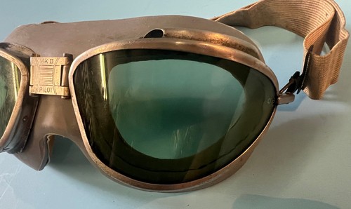 CHAS. FISCHER MKII NAVY PILOT FLYING GOGGLES - Picture 4 of 12