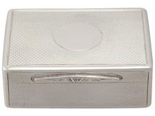 Antique Victorian Sterling Silver Table Snuff Box by Frederick Mason