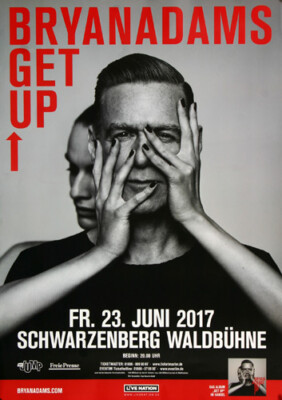 Bryan Adams - Get Up, Schwarzenberg 2017 | Konzertplakat | Poster