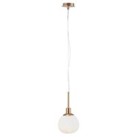 Maytoni Erich Pendelleuchte, HäNgeleuchte E14 Messing Weiss Glas