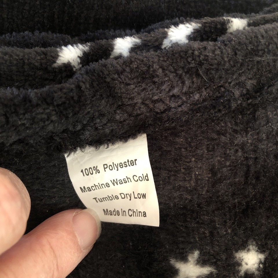 Wounded Warrior Project Black Fleece Throw Blanket 54" x 46" Soft VGUC eBay