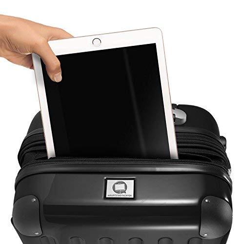 Alex Handgepäck mit Laptopfach Hartschalen Trolley Roll-Reisekoffer 4 Doppel-... - Bild 4 von 9