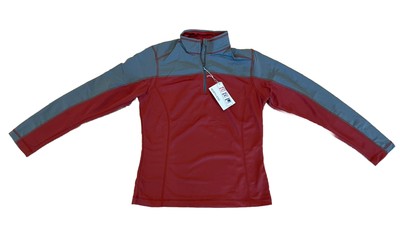 NWT North End 1/4 Zip Long Sleeve Rust Graphite Size S