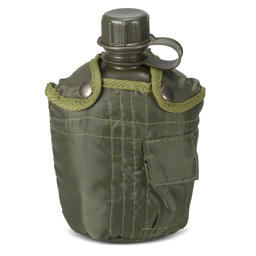 1L Outdoor Military Canteen Bottle Camping Hiking Survival Water Bottle  Kettle | eBay