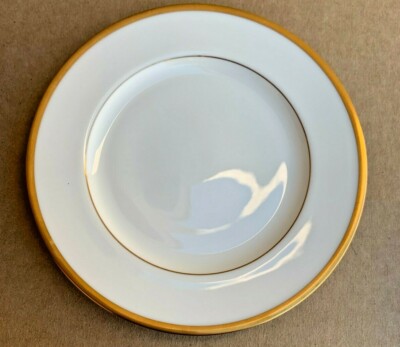 1 Bread Plate Noritake Troy White Cream Gold Rim Verge 9726 Japan