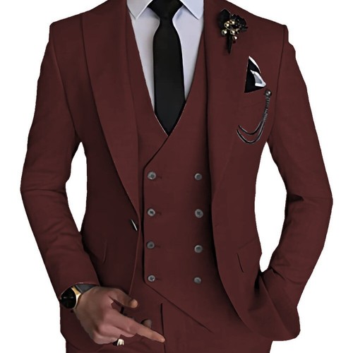 NEW Business Casual Men's Three-piece Suit
