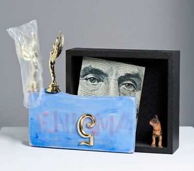 ENIGMA 5 Original assemblage art, Randy Burman, artist, 2010