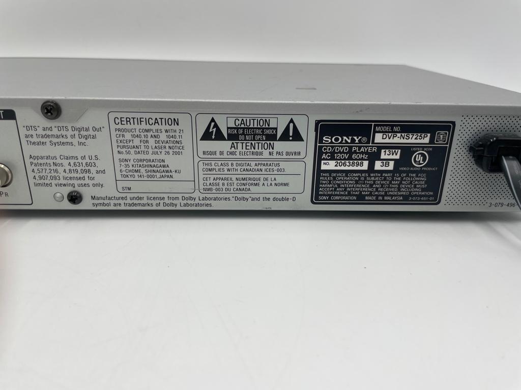Sony DVP-NS725P Precision Cinema Progressive Drive CD DVD Player