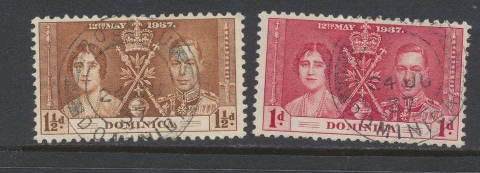 Estampillas de Dominica: 1937-1940: SG96/109; CV £76,75 Foto 2 de 4