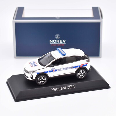 Voiture Miniature NOREV Peugeot 3008 Police Nationale 2023 - Modèle Réduit 1/43 En Métal, Boîte Vitrine, Série Limitée