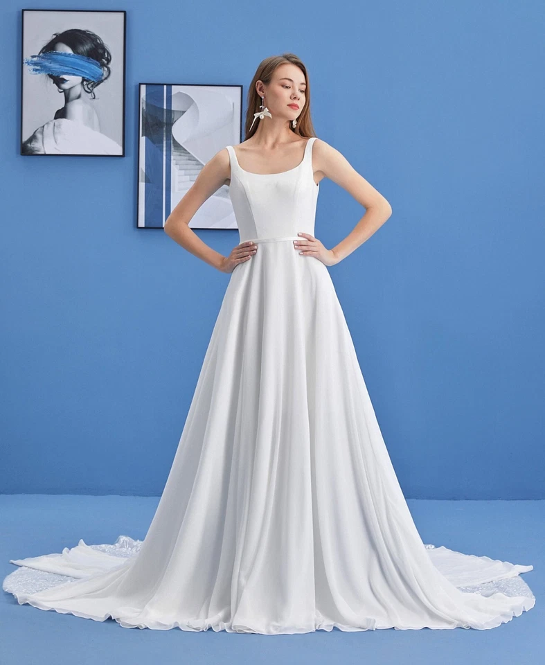 HBH Brautmoden Ein moderner Entwurf mit grafischer Linienführung Schleppe - Bild 2 von 4