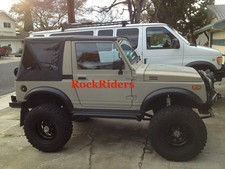 Black Soft Top With Three 31 Tinted Rear Windows For 1986-1994 Suzuki Samurai