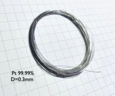 99.99 Platinum Metal Wire Diameter 0.3mm, Length 100mm