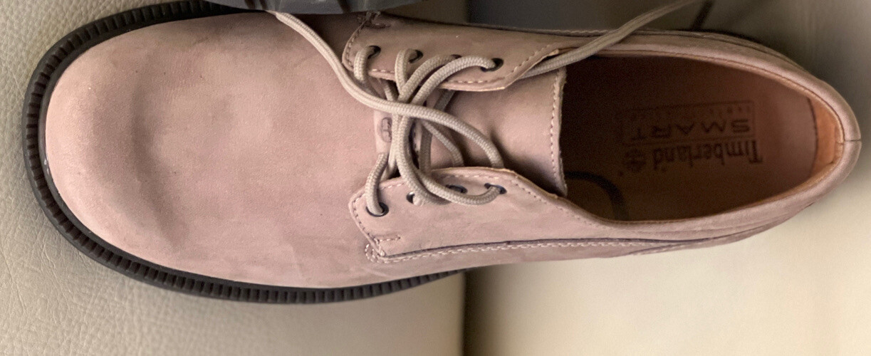 SAOLA Scarpa Oxford donna Timberland tortora marrone chiaro nabuk taglia 8 suola a strappo nuova