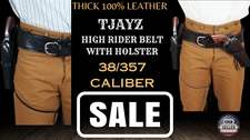 OUTLAW USA 38 357 HIGH RIDER AMMO Cartridge Belt WITH HOLSTER COMBO RIG Gun SASS