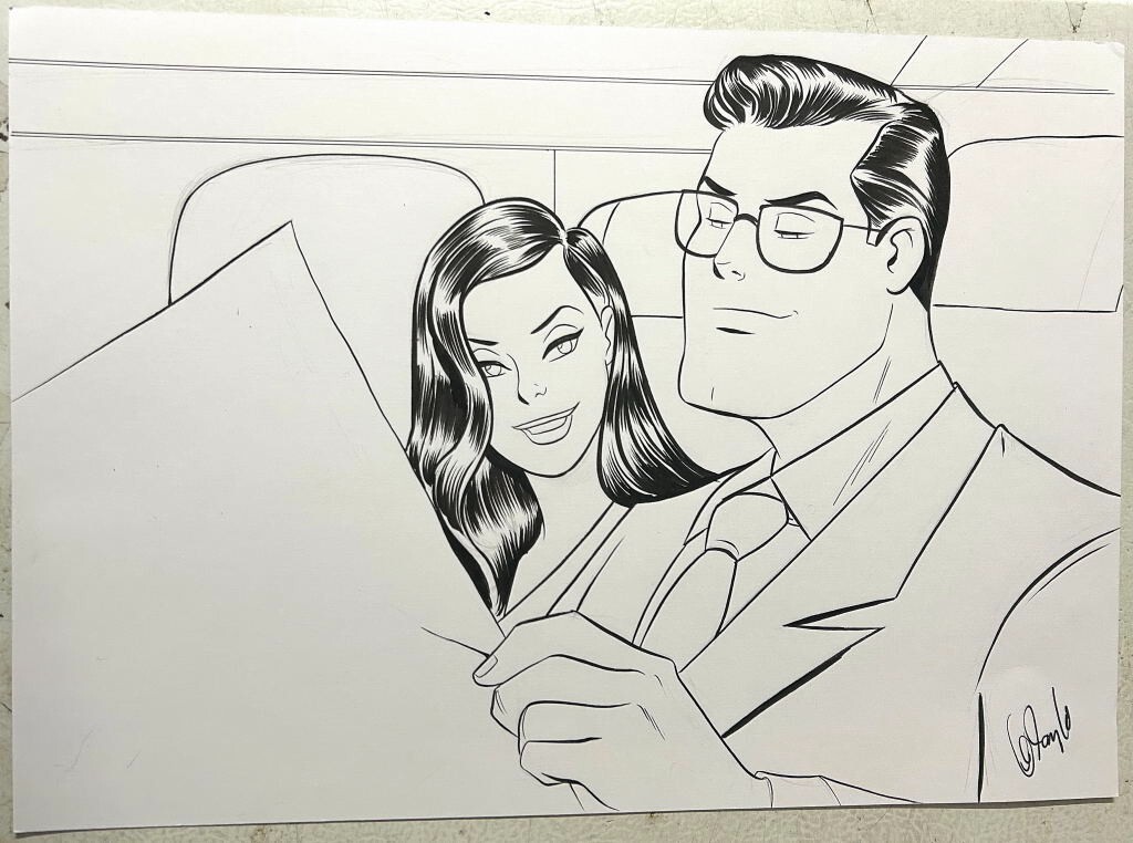 CLARK / SUPERMAN LOIS LANE Animated Series ORIGINAL ART & Print