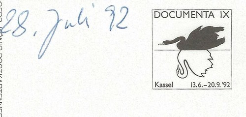 ISA GENZKEN (Gerhard Richter) UNIKAT - Handgeschriebene Bildpostkarte von 1992 - Bild 4 von 9