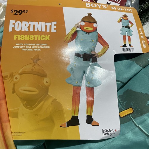 Kids' Fortnite Fishsticks Halloween Costume Jumpsuit Size M (810) eBay