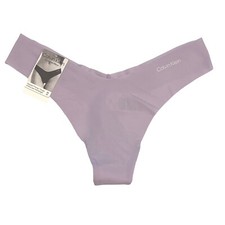 NWT CALVIN KLEIN Dipped Thong Tanga Pantie Invisible Micro Sz XS-S-M-L-XL Purple