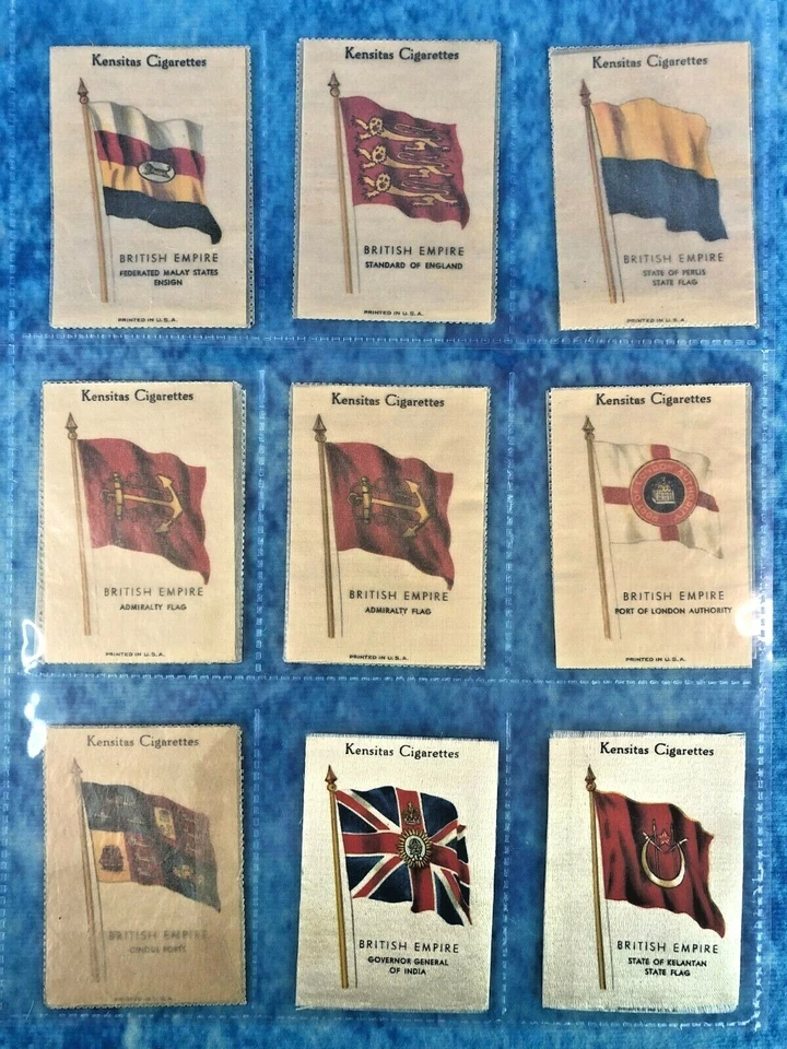 Kensitas Cigarette Silk Cards - British Empire Flags x 25 Silk Cards from 1934 - Image 4 of 4