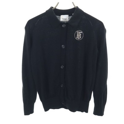 Used BURBERRY Merino wool Long sleeve knit cardigan 10Y black Kid's