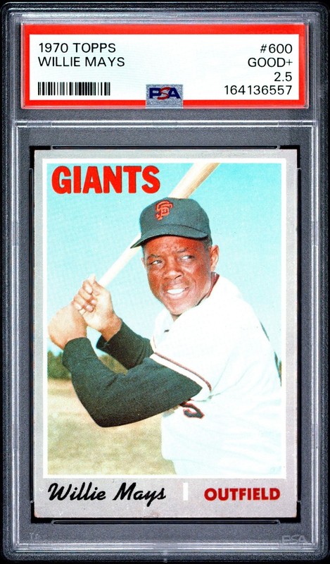 Willie Mays 1970 Topps PSA 2.5 #600 San Francisco Giants