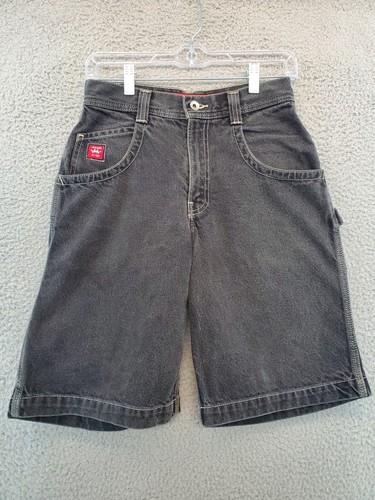 Vintage JNCO Jugend Shorts schwarz Gr. 12 rot Crown Tag Y2K Skate Jeans RAR